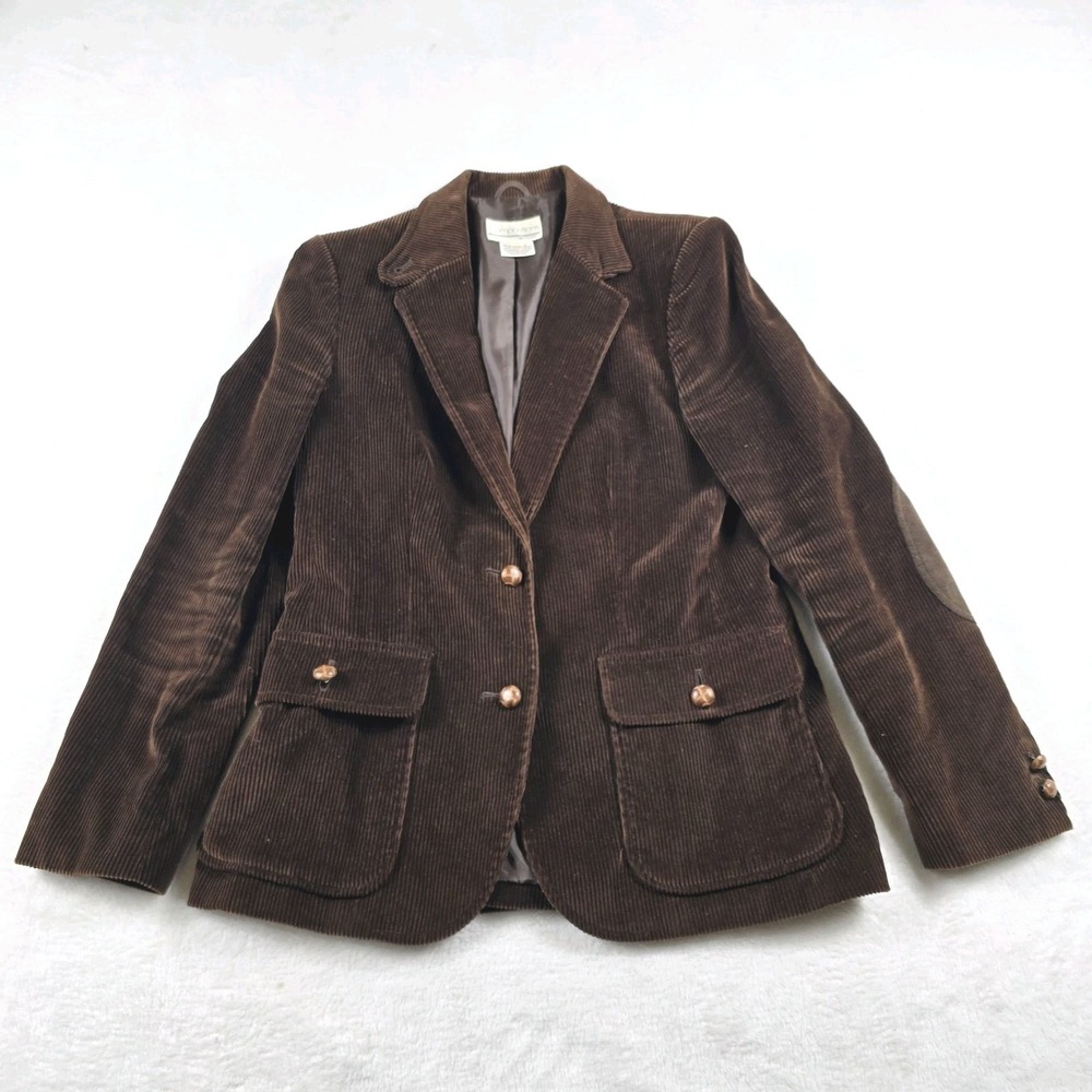 Compositions Vintage Corduroy Jacket Brown Women's Size 10 Elbow‎ Patches